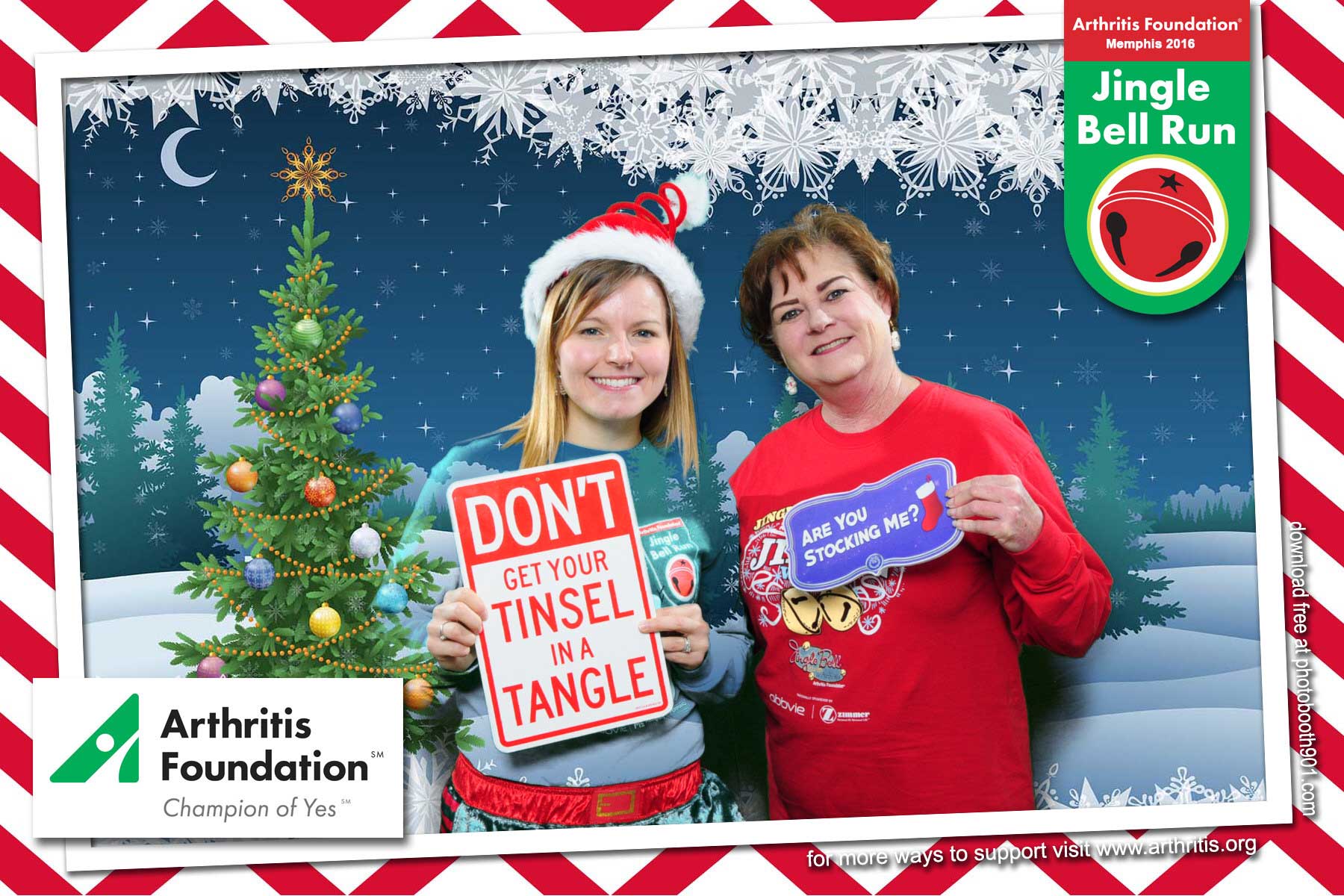 Photo Booth at Arthritis Foundation Jingle Bell Run