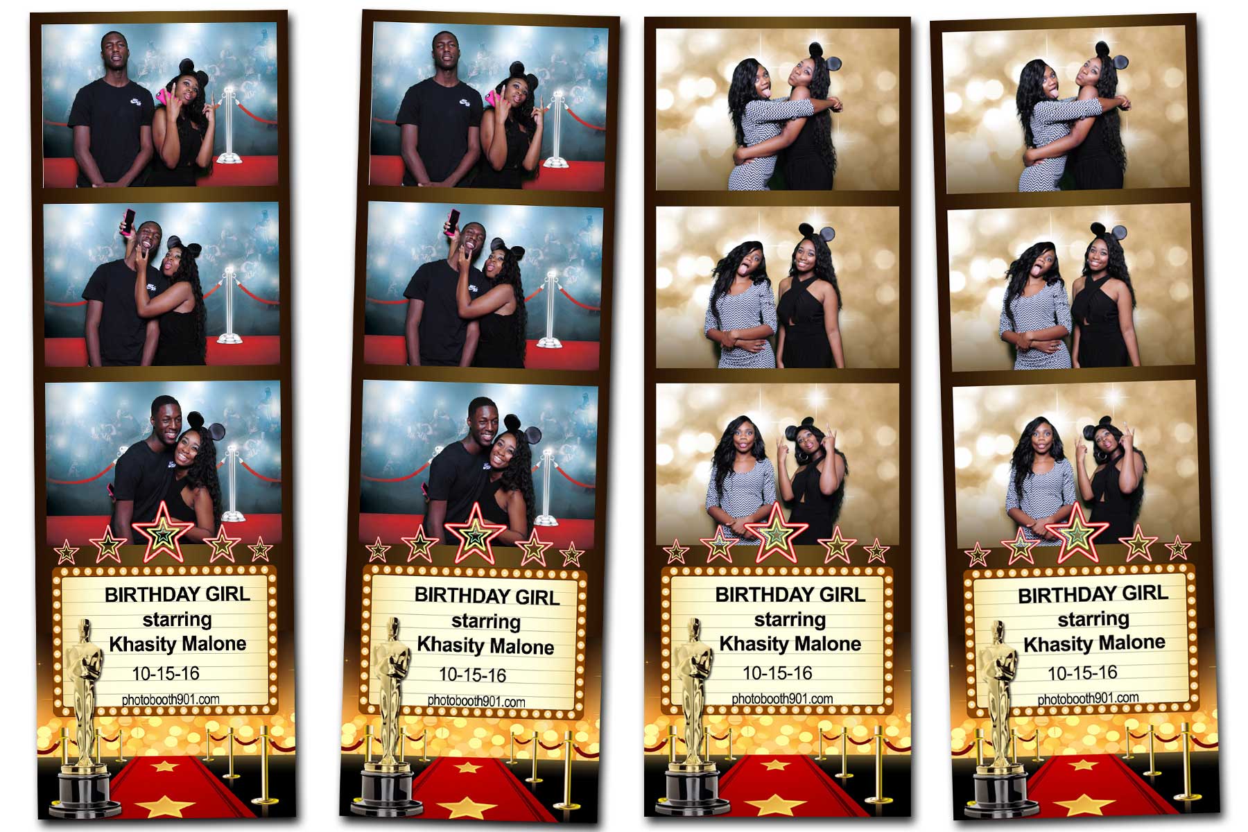 Khasity's Red Carpet Birthday Photo Booth Strips