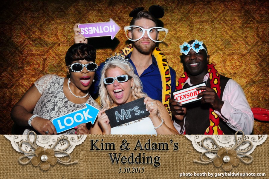 Recent Photo Booth Events Kim and Adam's Wedding
