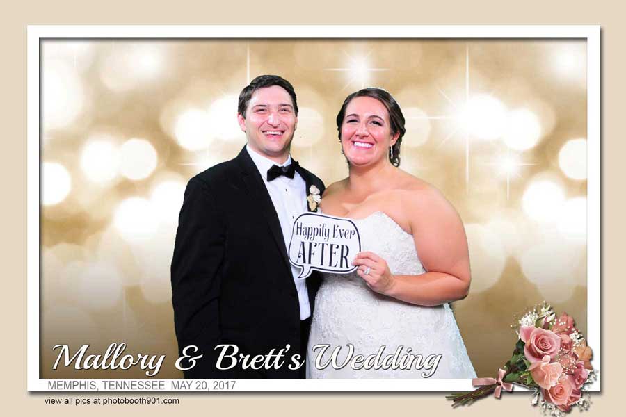 Mallory and Brett's Wedding Reception Photo Booth